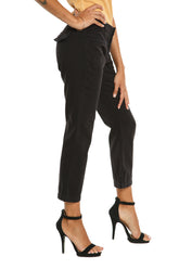 Flare leg pants in Caviar